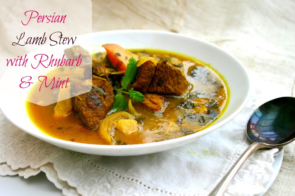 Persian Lamb Stew with Rhubarb & Mint